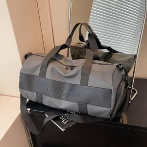 Borsa da Palestra Sportiva di Grande Capacità per Uomo Donna Borsa da Viaggio Impermeabile Con Scomparto Scarpe Separazione Secco Umido