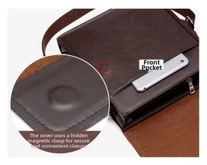 Detailansicht der Fronttasche und des unsichtbaren Magnetverschlusses an der Herrentasche