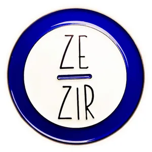 Round Enamel Pin Ze Zir Pronoun Badge Alloy Metal Brooch Minimalist Gender Identity Identity Accessory Jewelry Gift