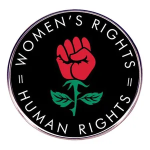 Droits Des Femmes Droits De L'Homme Épingle En Émail Alliage Rose Poing Broche Badge Pour Vêtements Sacs Bijoux Mouvement Féministe