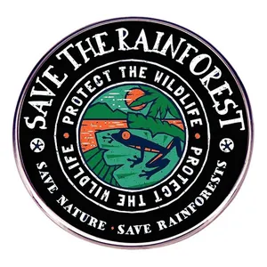 Save The Rainforest Rainette Épingle Émaillée Rétro Alliage Animale Broche Protection Faune Sauvage Badge Bijoux Environnement Cadeau Homme Femme