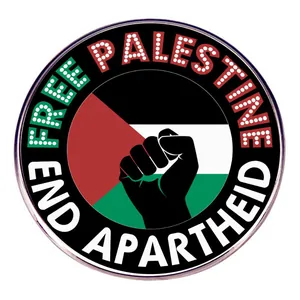 Free Palestine Emaille Brosche Pin End Apartheid Faust Symbol Metall Abzeichen Für Kleidung Rucksack Zubehör Unisex Schmuck