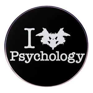 Psychology Theme Rorschach Inkblot Alloy Round Brooch Pin Badge For Doctors Students Mental Health Awareness Jewelry