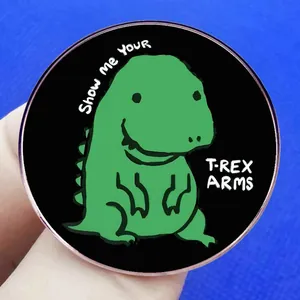 Support de téléphone T-Rex Arms humoristique avec dessin de dinosaure vert sur noir