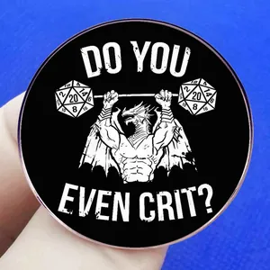 Pin's dragon d20 dice Do you even crit pour les fans de Dungeons and Dragons