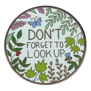 Don't Forget To Look Up Enamel Brooch Pin Inspirational Alloy Badge With Nature Pattern For Backpack Clothes Decoration