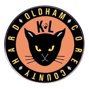 Broche Ronde en Alliage Chat Noir Rock Band Punk Hardcore Musique Pin Badge Pour Sac à Dos Vêtements Accessoire Bijoux Unisexe Cadeau