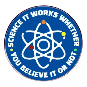 Wissenschaft Funktioniert Brosche Legierung Emaille Rund Atom Abzeichen Pin Für Wissenschaftsliebhaber Studenten Lehrer Reversnadel Schmuck Geschenk