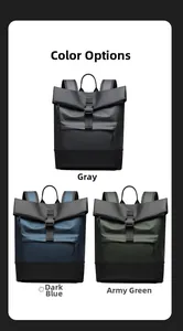 Waterproof business backpack colors in dark grey, deep blue and army green with flip covers