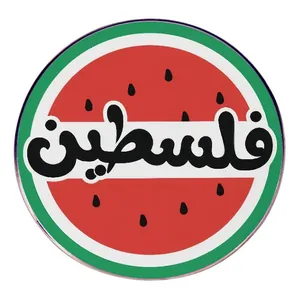Spilla in Smalto Anguria Palestina per Vestiti Borse Tonda in Lega di Metallo Spilla Palestina Pace per Uomo Donna