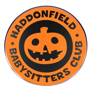 Horror Movie Theme Babysitters Club Halloween Brooch Pin Alloy Pumpkin Jack-O-Lantern Badge For Party Costume Accessories