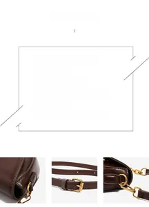 Detail of dark brown leather handbag with gold-tone hardware and fine stitching craftsmanship