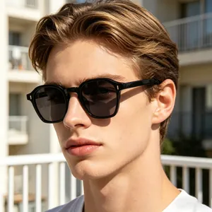 Fashion Square Sunglasses For Men Women UV400 TR Metal Frame Outdoor Driving Sun Glasses Vintage Commuting PC Lens Eyewear