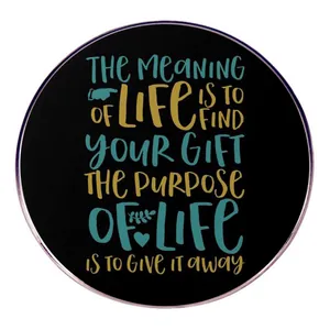 Sinn Des Lebens Inspirierende Zitate Legierung Runde Brosche Anstecknadel Find Your Gift Metall Abzeichen Für Kleidung Rucksack Schmuck