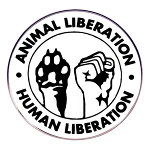 Broche En Émail Animal Liberation Human Liberation Badge Rond En Alliage Pour Hommes Femmes Bijoux De Justice Sociale Cadeau