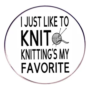 Round Alloy Badge Enamel Pin I Just Like To Knit Knitting My Favorite Brooch For Knitting Lovers Jewelry Accessories