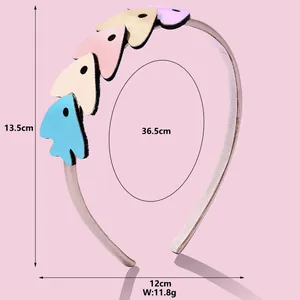 Serre-tête rose pour filles avec poissons à paillettes colorés et structure peigne