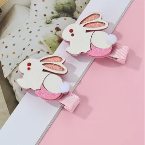 2 Pcs Set Kids Cartoon Animal Hair Clips Cute Glitter Rabbit Dog Goldfish Duckbill Clips Sweet Hair Accessories For Girls