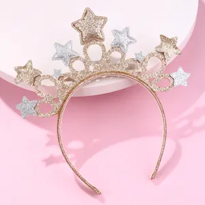 Cerchietto Con Corona Di Stelle Luccicanti Per Bambini Tiara Da Principessa Per Ragazze Accessorio Per Costume Da Festa Di Compleanno