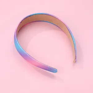 Rainbow gradient glitter headband with non-slip lining for kids' hair styling