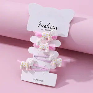 Kids Cartoon Unicorn Hair Clip Elastic Hair Ring Hair Accessory Pink White Resin Hair Ornament For Girls Toddler Birthday