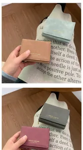 Portefeuilles en velours pour femmes à trois volets en quatre couleurs Morandi élégantes