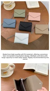 Detailed interior of minimalist litchi pattern wallet showing card slots and zipper pocket