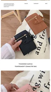 Three premium PU leather women's wallets in black, brown, and pink with stitch details