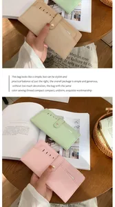 Détail de portefeuilles longs pour femmes avec texture verticale et fentes pour cartes