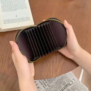 2025 crocodile pattern accordion wallet with multiple card slots and gold zipper closure