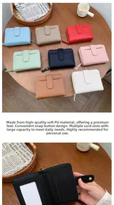 Detailed internal compartments and multi-color lychee texture PU leather wallets