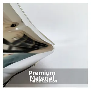 Détail du tissu métallique argenté de haute qualité avec effet miroir pour sac étoile