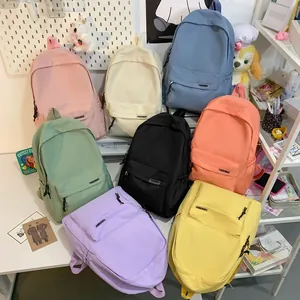 Japans Minimalistisch Grote Capaciteit Nylon Rugzak Voor Heren Dames Effen Kleur Casual Reizen Schooltas Laptop Dagrugzak