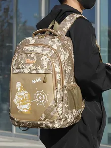 Zaino tattico mimetico con stampa M416 e tasche multiple per la scuola e attività all'aperto