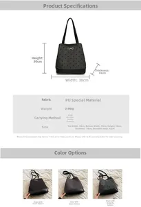 Tabella taglie con dimensioni 38x30x14cm per lo zaino tote capiente in pelle PU
