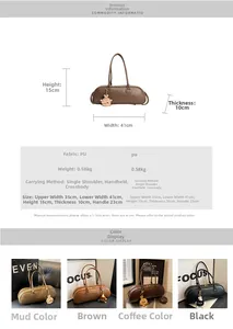 Detail of Boston baguette bag showing textured PU leather finish and plush doll charm