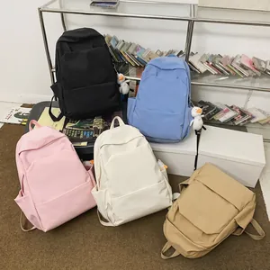 Minimalist waterproof large capacity backpacks in five colors with cute duck charms