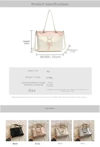 Detailed dimension guide and specifications for large capacity ballet style tote bag