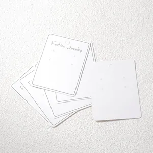 Tarjetas de cartón blanco para exhibición de joyas para pendientes y collares con texto