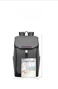 Waterproof grey backpack size diagram showing 54cm height and 35cm width specifications