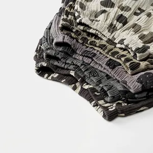 Breathable double-layer cotton gauze anti-mosquito pants for kids in leopard and dot prints