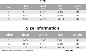 Size chart for V-neck lace dress with bust, waist, hip, and length metrics in cm