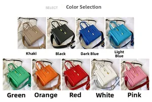 Detailed grid view showcasing nine available colors for the stylish square crossbody bag