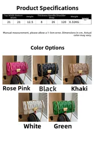 Tableau des tailles détaillé pour sac bandoulière en cuir PU avec dimensions et sangles