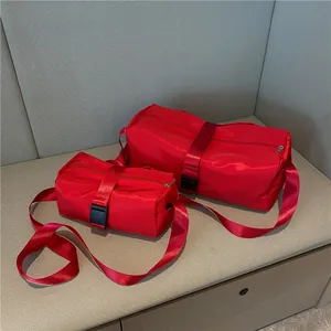 Dames Oxford Doek Crossbody Tas Effen Kleur Casual Schoudertas Sport Gym Tas Street Style Woon-werkverkeer Handtas Voor Dagelijks