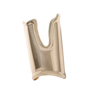 Abstrakte U-förmige goldene Ohrklemme mit poliertem Champagner-Finish in modernem Design
