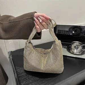 Mode Strass Unterarmtasche Glitzernde Hobo Schultertasche Mit Metallreißverschluss Für Party Hochzeit Ausgehen Trendy Y2K Handtasche