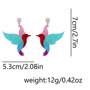 Guide des tailles détaillé pour boucles d'oreilles colibri à paillettes et perles