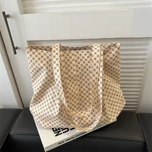 Sac Cabas Femme en Cuir PU Grande Capacité Sac à Épaule Imprimé Géométrique Vintage Sac à Main Décontracté