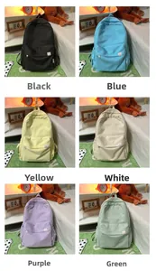 Detailed comparison showing six colors of the minimalist canvas school backpack
